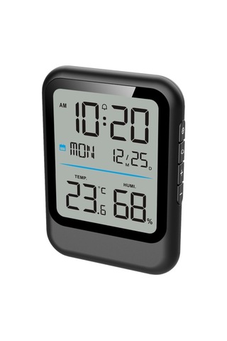 Vkemall Çok İşlevli Dijital Elektronik Çalar Saat, Dijital Ekranlı Sıcaklık Ve Nem Saati, White