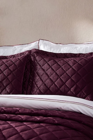 Doqu Home Luxury Imperial Çift Kişilik Kabartma Dokulu Yatak Örtüsü - Mürdüm Mor