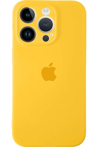 Apple Uyumlu iPhone 14 Pro Max Kılıf Logolu Kamera Korumalı Altı Kapalı İçi Kadife Lansman Kapak - Açık Mavi