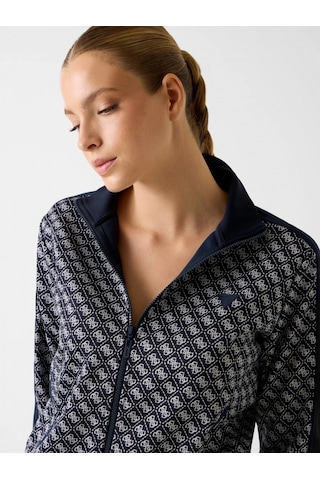 Guess Maya 4g Tam Fermuarlı Kadın Lacivert Sweatshirt V6rq08k2042-fjbb Lacivert
