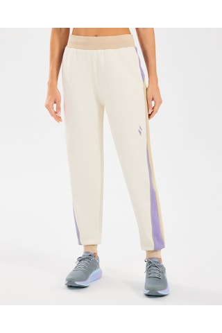Skechers W Diagonal Lw Fleece Jogger Sweatpant Kadın Off White Eşofman Altı S2510048-102 Off White Beyaz