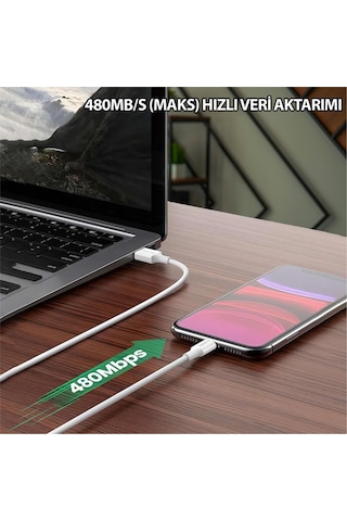 Nicepro Npo UTC20 45 W 2 M Tpe USB To Type-C Hızlı Şarj Ve Data Kablosu