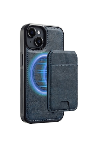 Teleplus Apple Uyumlu iPhone 15 Kılıf Capella L3 Serisi Mıknatıslı Kartlıklı 2-1 Kapak