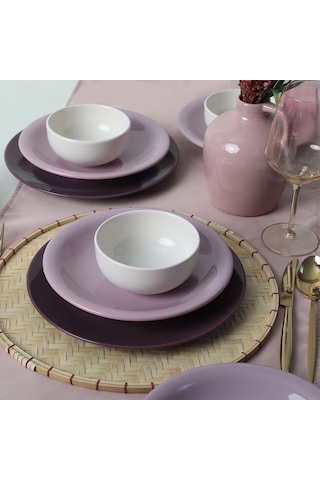 Keramika Purple Mix Yemek Takımı 18 Parça 6 Kişilik 031-451-498