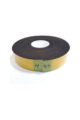 Kapı Pencere Bandı Yapışkan Kapı Pencere Süngeri Epdm-4Mmx50Mm-Siyah-10 Metre