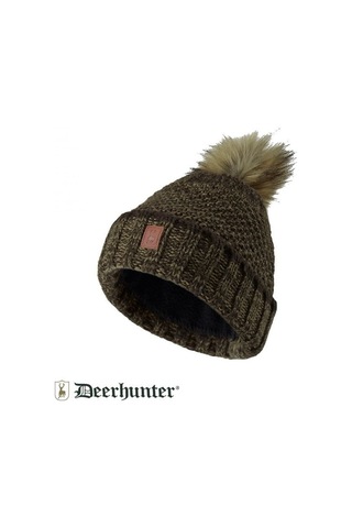 T. Deerhunter Lady Knitted Kadın Yeşil Bere Haki