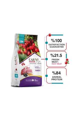 Carni Life Cranberry Ancestral Grain Lamb & Blackberry Puppy Mini Yavru Köpek Maması 2500 G
