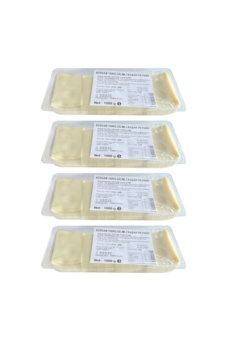 Kervan Dilimli Kaşar Peyniri 1000 Gr X 4 Adet