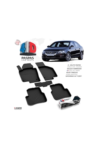 Vw Passat B6 4D Havuzlu Paspas 2005-2010 A+Kalite