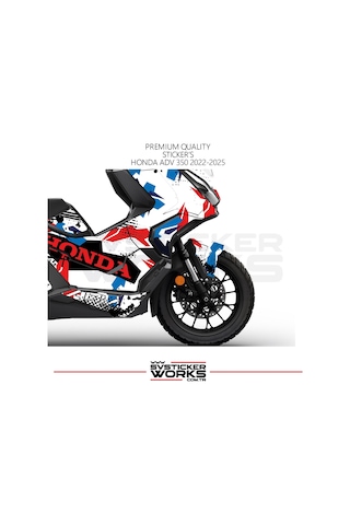 Honda Adv350 Kaplama Motosiklet Sticker Design Etiket Modeli V2