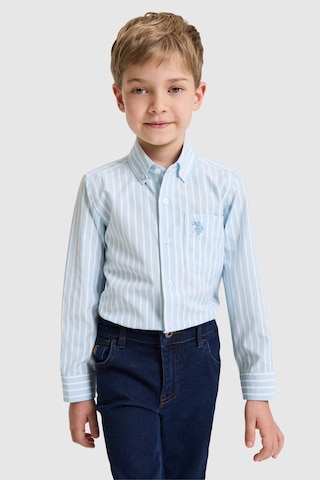 U.s. Polo Assn. Erkek Çocuk Mavi Gömlek Desenli 50324772-vr036
