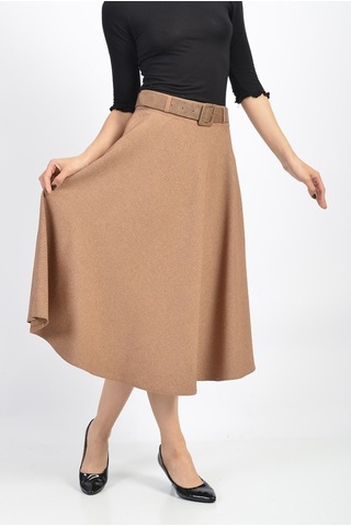 Soralline Bayan Kışlık Kloş Etek 75 Cm Boyunda 780 Vizon Vizon