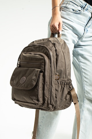 Nemo Bags Vizon Unisex Okul Çantası, Crinkle Su Geçirmez Kumaş, Laptop Seyahat Sırt Çantası, 24 Lt, 40x30cm Kahverengi