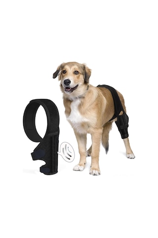 Vkemall Köpek Diz Ve Eklem Destekli Protektör - Acl Hasarı, Patella Çıkığı İçin Rehabilitasyon Bandı - Siyah M