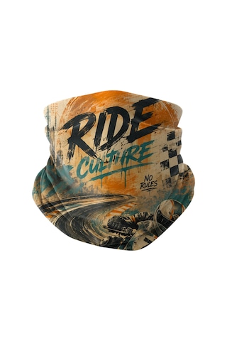Bobrear Retro Yarışçı Desenli Çok Amaçlı Buff Bandana Boyunluk Çok Renkli