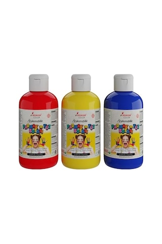 Kırmızı-mavi-sarı Parmak Boyası 3&apos Lü Set 3x250gr Diğer