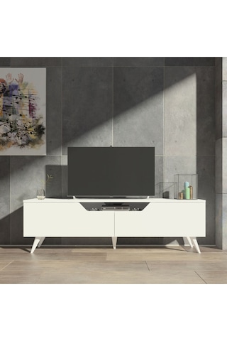 Luzon Tv Sehpası Tv Ünitesi Beyaz