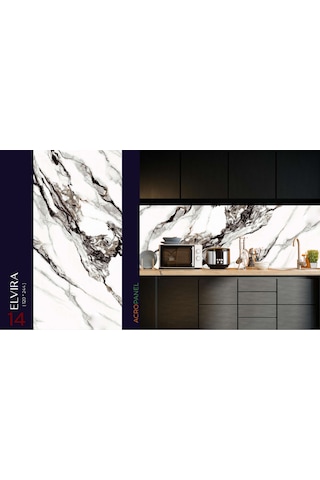 Mermer Görünümlü Pvc Duvar Paneli 120 X 244 Cm Elvıra