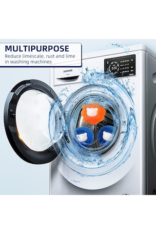 Youmex Yumuşak Sponge Ve Polypropilen Çamaşır Topları - Kumaşlardan Tüy, Peluş Ve Kir Giderici - Çamaşır Makinesi Ve Kurutucuda Kullanım - Tekrarlı Kullanımlı - Mavi Ve Turuncu - 6 Adet Diğer