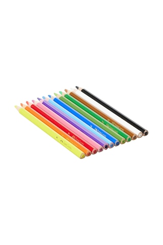 Faber-castell Jumbo Üçgen Boya Kalemi, 12 Renk, Ergonomik Gövde, Beyaz Renk İçerir, Kalın Uçlu, Canlı Ve Örtüc Genel