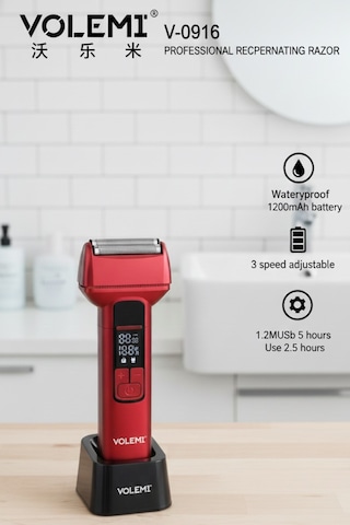 Volemı V-0916 Islak-kuru Turbo Sakal Tıraş Makinası Derinlemesine Tıraş