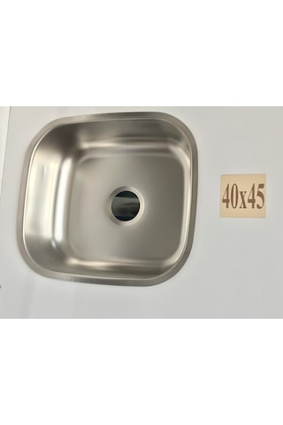 Ekosan 40 x 45 Kare Paslanmaz Eviye + Sifon