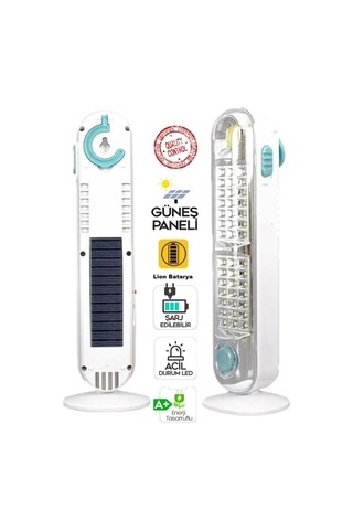 Şarjlıışıldak Masa Lambası V005 42 Ledli+fener Dis Mekan Güneş Panelli Çadır Işığı