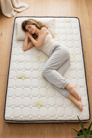 Artex Visco Şilte Yer Yatağı Aloe 9 +-1cm Cm Ped Yatak Şiltesi Pedi Topper Mattress Çift Kişilik