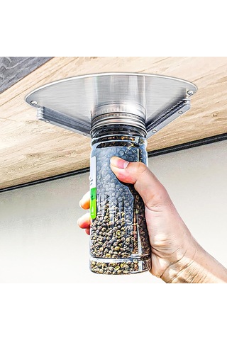 Qingmipy Paslanmaz Çelik Alttan Kurulu Kavanoz Açıcı - Şase Ve Kapak Açma Aracı Gümüş