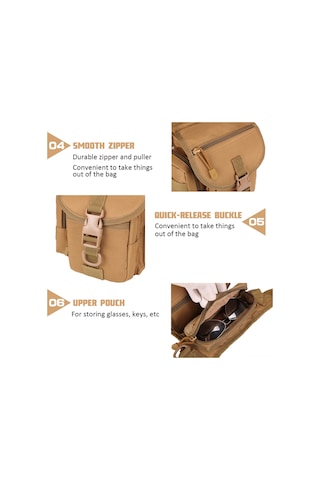 Teltree Dış Mekan Ayak Çantası, 800d Oksford Kumaşı, Su Geçirmez, Dayanıklı, Çok Amaçlı Bel/omuz Çantası, Outdoor Spor/fotoğrafçılık İçin Siyah