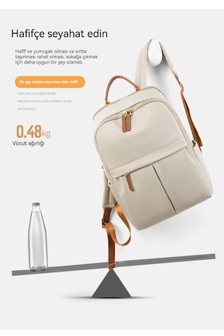 Relaxed Rahat İşe Gidip Geliş Çok Fonksiyonlu Sırt Çantası Kadın 16 İnç Bilgisayar Sırt Çantası Çok Yönlü Basit Büyük Kapasiteli Seyahat Çantası-açık Haki Açık Haki