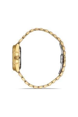 Ferro Quartz Çelik Altın Rengi 32 Mm Kelebek Kilitli Kadın Kol Saati Altın