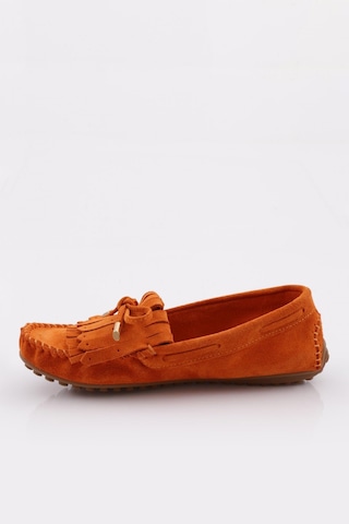 Dgn K118 Kadin Püskül Detayli Loafer Ayakkabi K118-1774-R6022 Turuncu