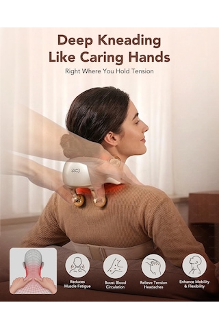 Derin Doku Ağrısını Gidermek İçin Skg Boyun Masajı, 6d Yoğurma Boyun Masajı Boyun, Sırt, Omuz, Bacaklar İçin Isı İle Akülü Shiatsu Boyun Ve Omuz Masajı, Elektrikli Masaj