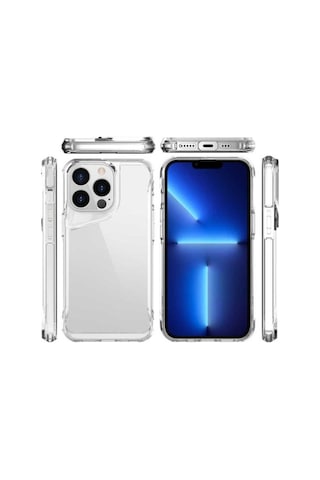 Apple Uyumlu iPhone 13 Pro Max Kılıf Zore T-max Kapak Renksiz