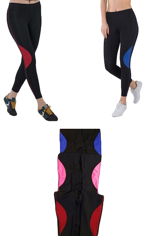 Besttrend Siyah/pembe Kadın Sporcu Tayt Edy356p Siyah - Pembe