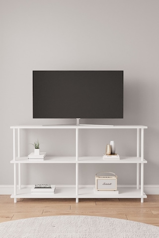 Çevir Kur 150 Cm Beyaz B.d Raflı Tv Sehpası, Tv Ünitesi 150 75 29 Cm Beyaz
