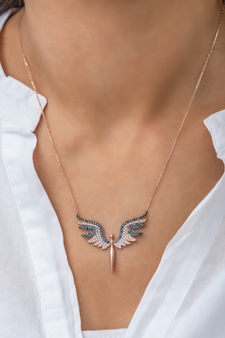 Papatya Silver Mikail Meleği Büyük Kolye 925 Ayar Gümüş Uvps100515