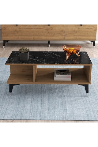 MOXEN MS2 MİRA ORTA SEHPA SEPET-BENDİR / MERMER DESENLİ
