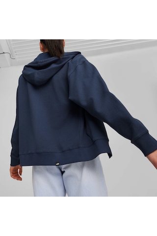 Puma Her Kadın Tam Fermuarlı Kapüşonlu Sweatshirt 677882 14 Mavi