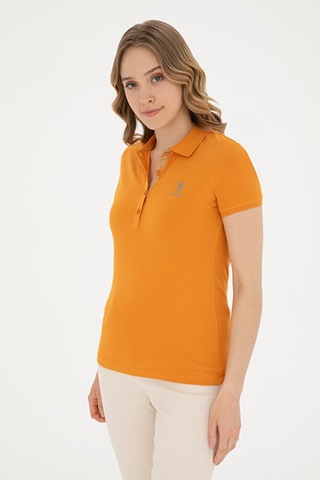 U.S. Polo Assn. Kadın Saks Basic Polo Yaka Tişört 50280060-vr045 168386