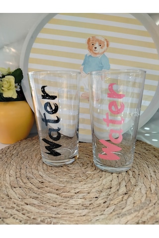 Md Water Bardak 570 Ml 2'li Set -pembe & Siyah Siyah