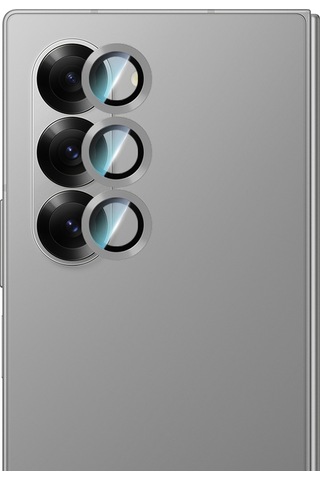 Galaxy Z Fold 6 Uyumlu Caseworld Alloy Serisi Oleofobik Anti Reflective Kamera Lens Koruyucu Gümüş
