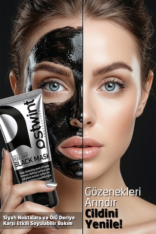 Ostwint Professional Peel-Of Soyulabilir Siyah Maske 150 ML