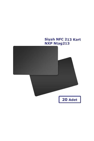 Dijital Kartvizit için Siyah NFC 213 Kart NXP Ntag213 [20 adet]