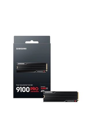 Samsung Mz-vap4t0cw, 9100 Pro, 4tb, 14800/13400, Gen5, Nvme Pcıe M.2 2280, Ssd Soğutuculu Türkiye Distribütörü Garantili