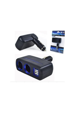 Ayt Olesson 1637 12-24v Çiftli Çift Usbli 100w Araç Oto Tır Çakmak Çoklayıcı Çakmaklık Çoğaltıcı