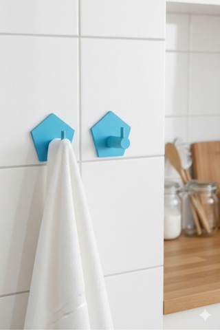 2 Li Askılık Kapı Arkası, Duvara Monte, Dayanıklı Malzeme, Turuncu 82 Turuncu