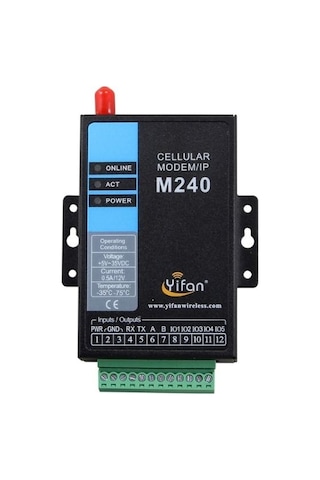 M240-l1 Endüstriyel 4g Lte Cat1 Ip Modem Rs232/rs485, I/o, Adc, Mqtt & Modbus
