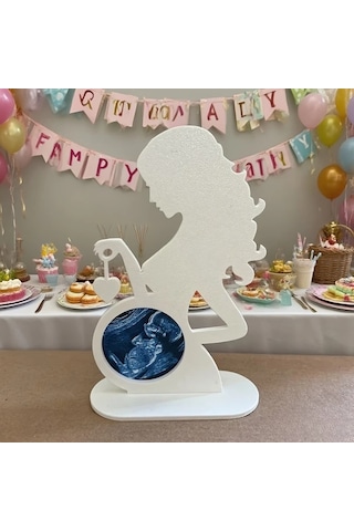 Willowhaven Beyaz Renkli İlk Ultrason Fotoğraf Çerçevesi Kalp Şekilli Hafif Ve Dayanıklı Anı Ürünü